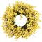 2-Pack: 16" UV Yellow Forsythia Wreath with Grapevine Ring by Floral Home®